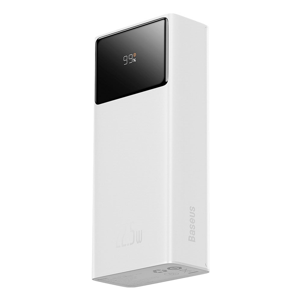 Baseus EnerFill FP41 30000mAh 22.5W Powerbank with Baseus Simple USB-A - USB-C 3A 30cm Cable - White