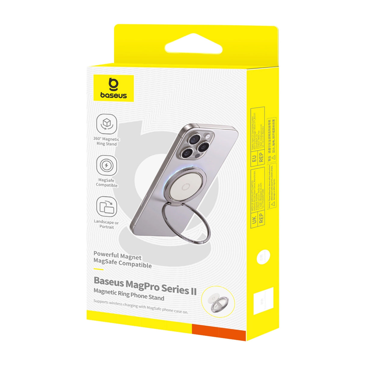 Baseus MagPro II Magnetisk Ring med Stand Function - Titanium
