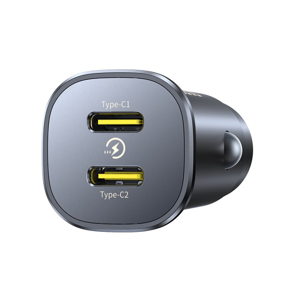 Baseus GoTrip 2 x USB-C 30W Biloplader - sort
