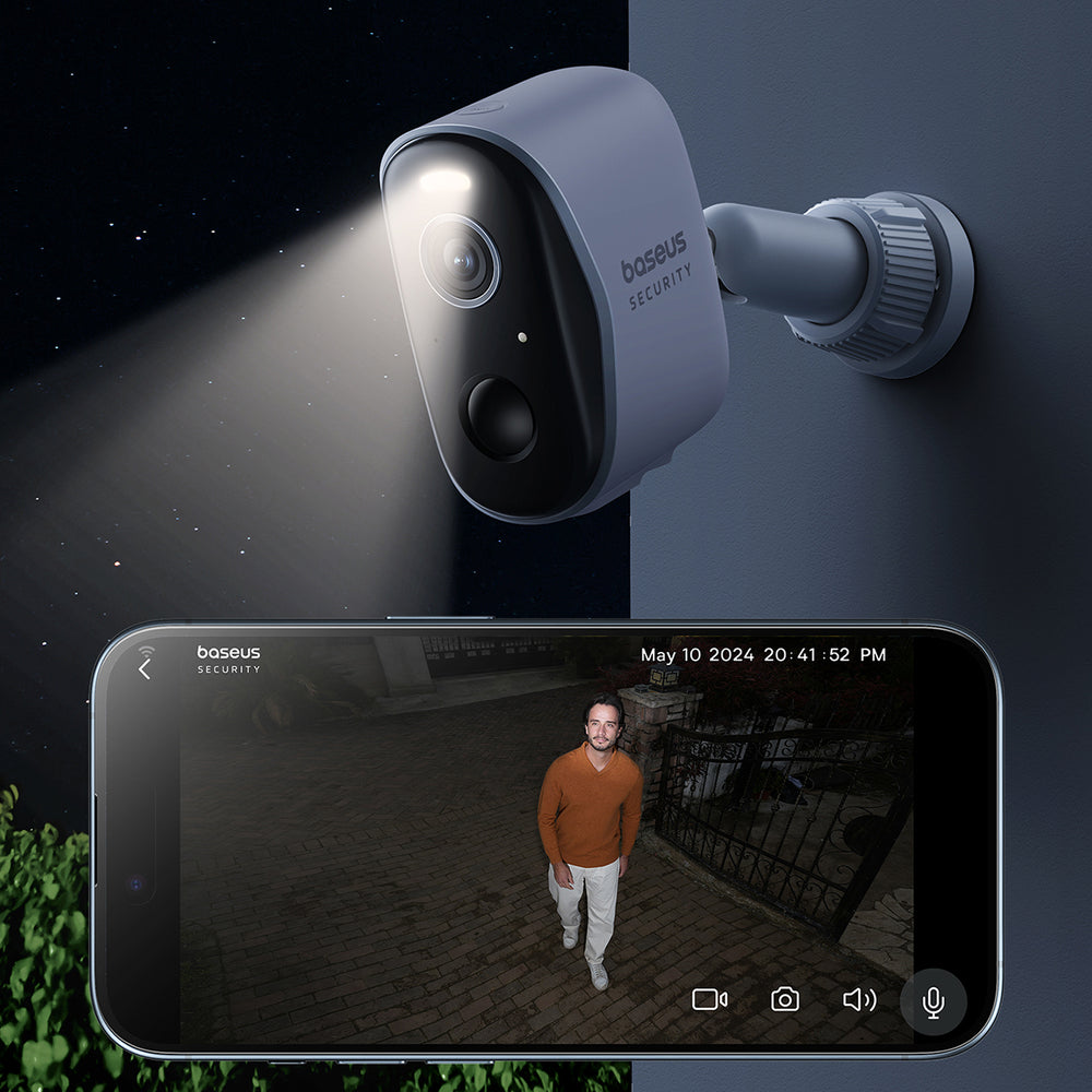 Baseus Security N1 Plus Dual 2K Outdoor Surveillance Kit (2 kameraer) Hvid