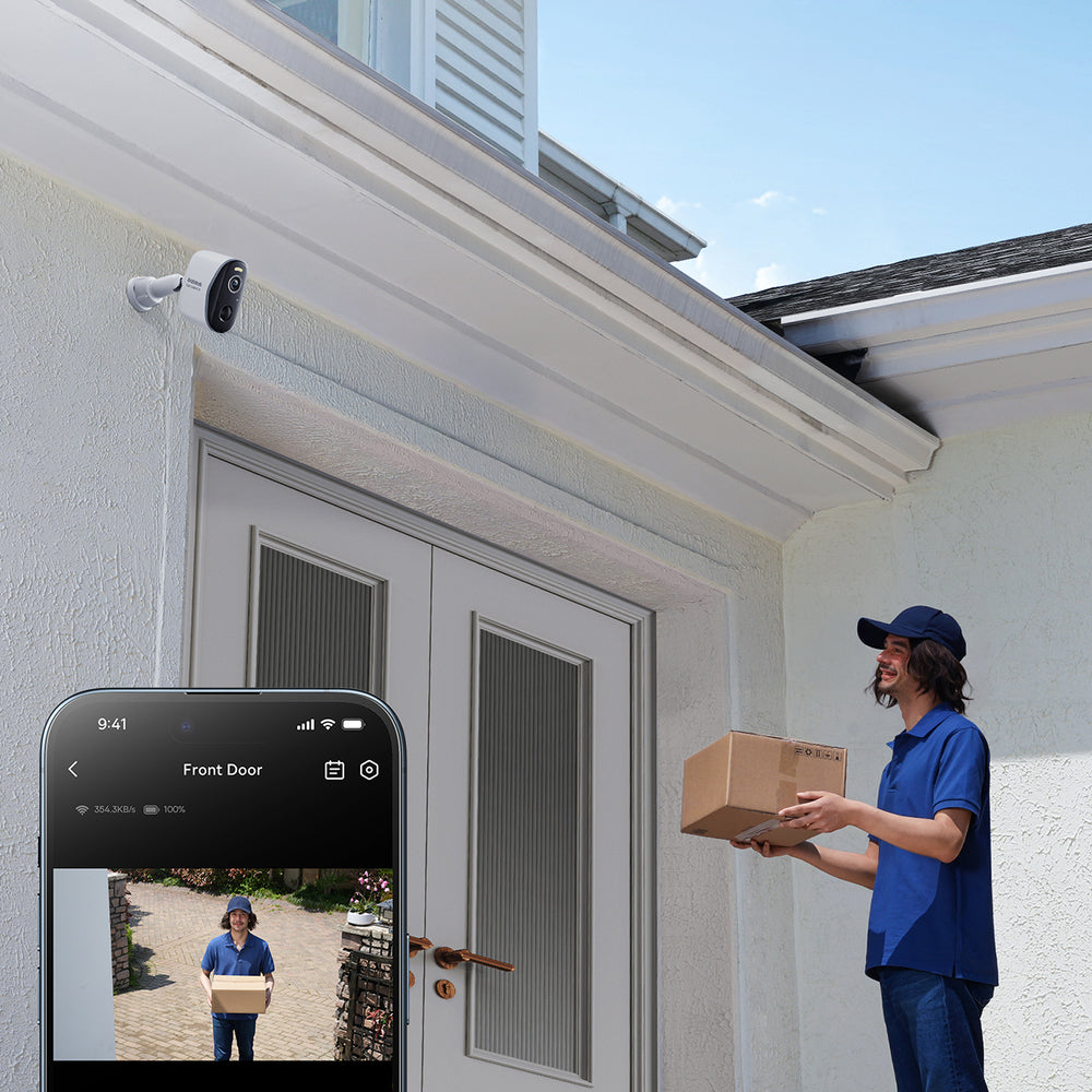 Baseus Security N1 Plus Dual 2K Outdoor Surveillance Kit (2 Cameras) – White
