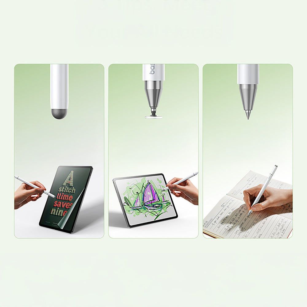 Baseus Smooth Writing III 3-in-1 Passive Stylus - White