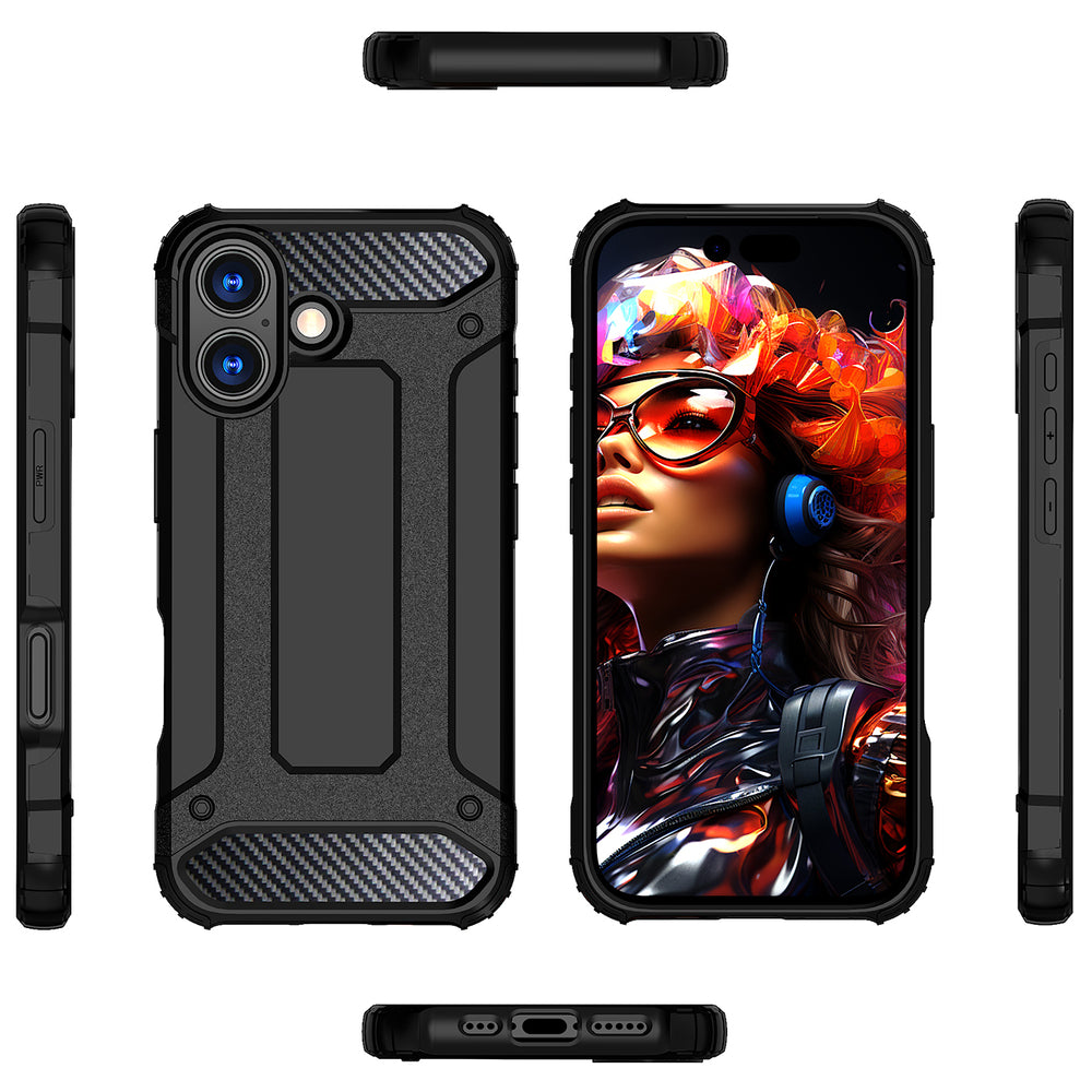 Hybrid Armor case til iPhone 17 - sort