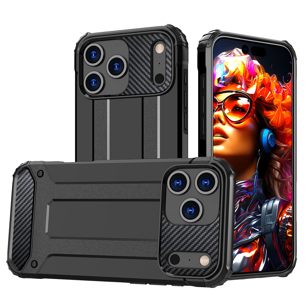 Hybrid Armor Case til iPhone 17 Pro - sort