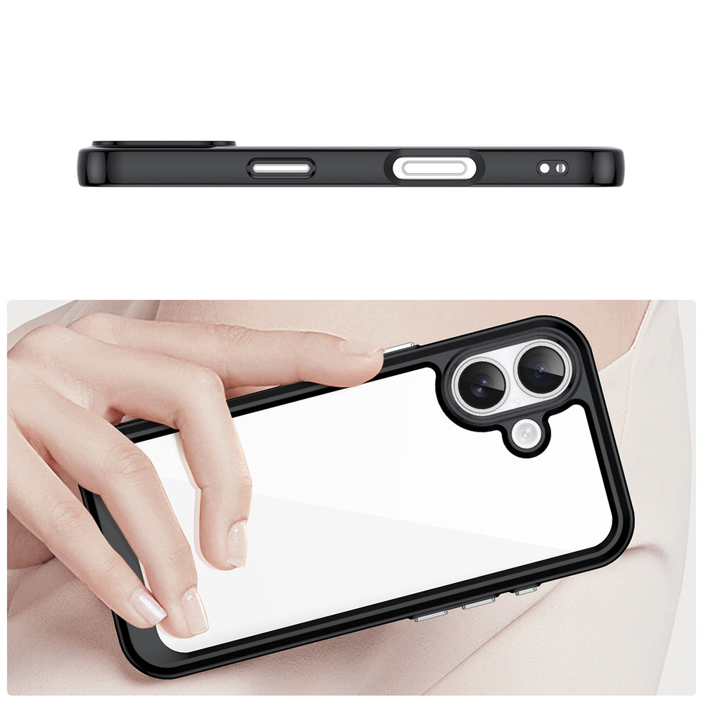 Outer Space iPhone 17 Case - sort gennemsigtigt