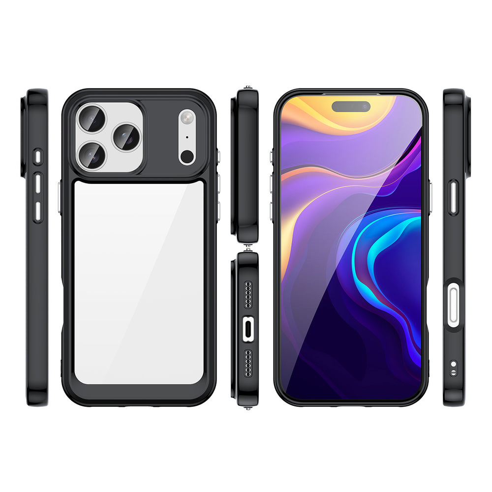 Outer Space Case til iPhone 17 Pro Max - sort gennemsigtigt