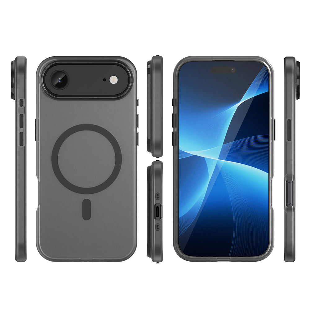 Magnetisk slibende iPhone 17 Air Case Kompatibel med MagSafe - Matte Black