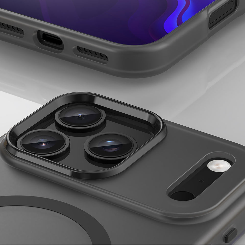 Magnetisk slibende iPhone 17 Pro Case Kompatibel med MagSafe - Matte Black