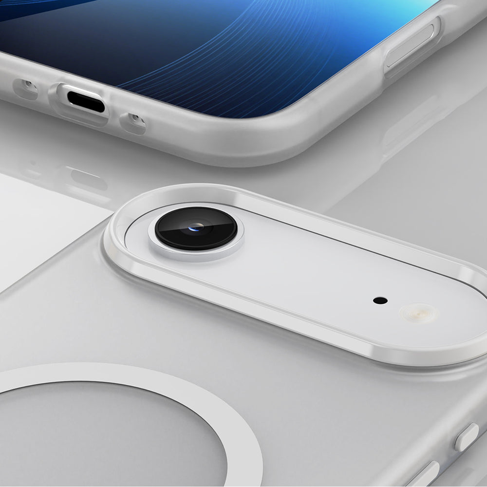 Magnetisk slibende iPhone 17 Air Case Kompatibel med MagSafe - Matte White