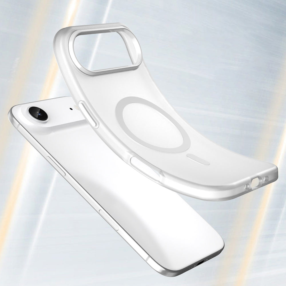 Magnetisk slibende iPhone 17 Air Case Kompatibel med MagSafe - Matte White