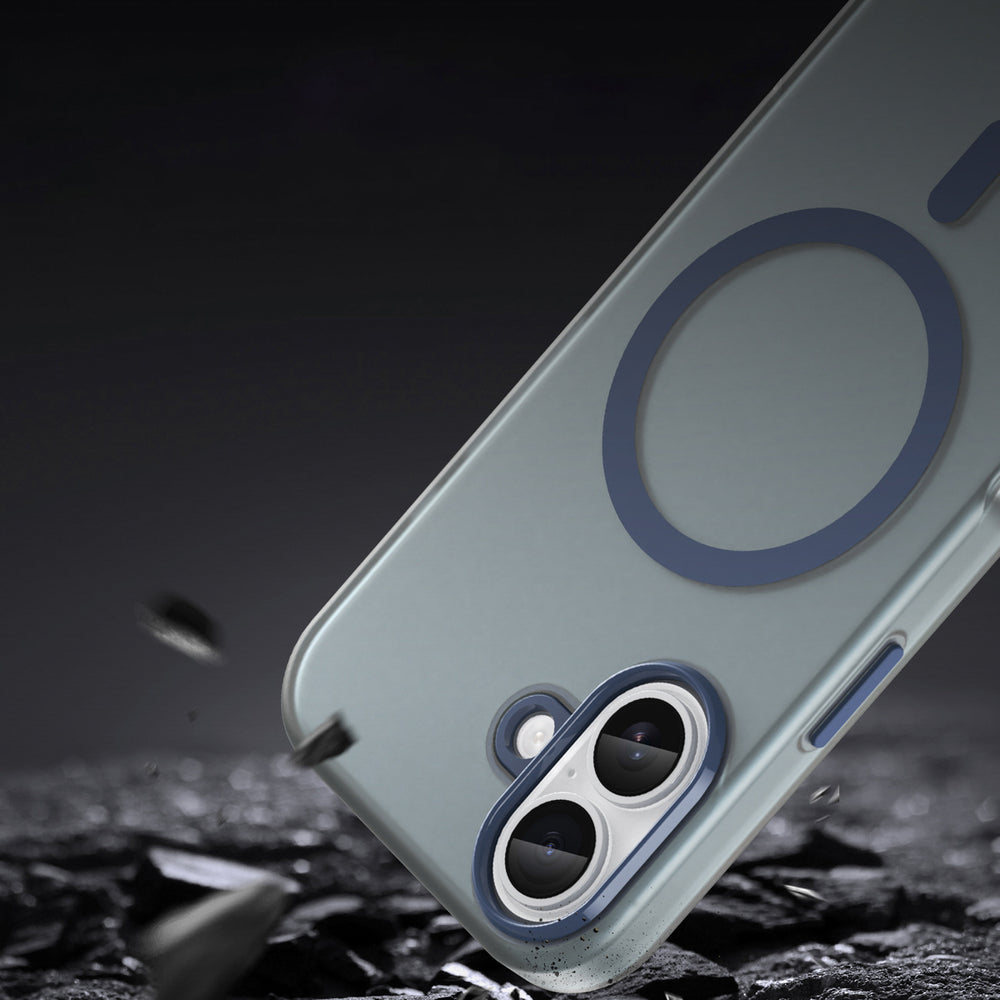 Magnetisk slibende iPhone 17 Case Kompatibel med MagSafe - Matte Blue