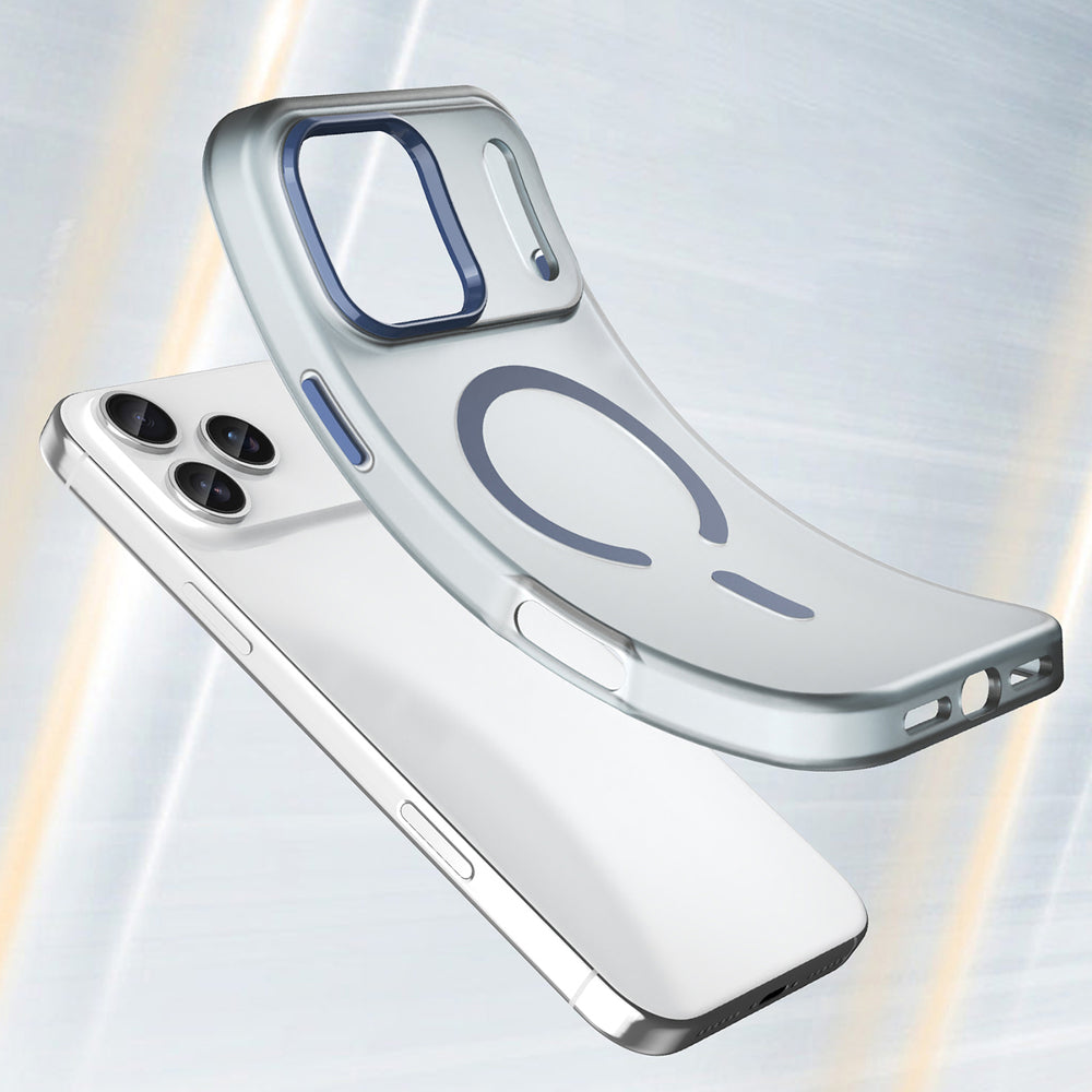 Magnetisk slibende iPhone 17 Pro Case Kompatibel med MagSafe - Matte Blue