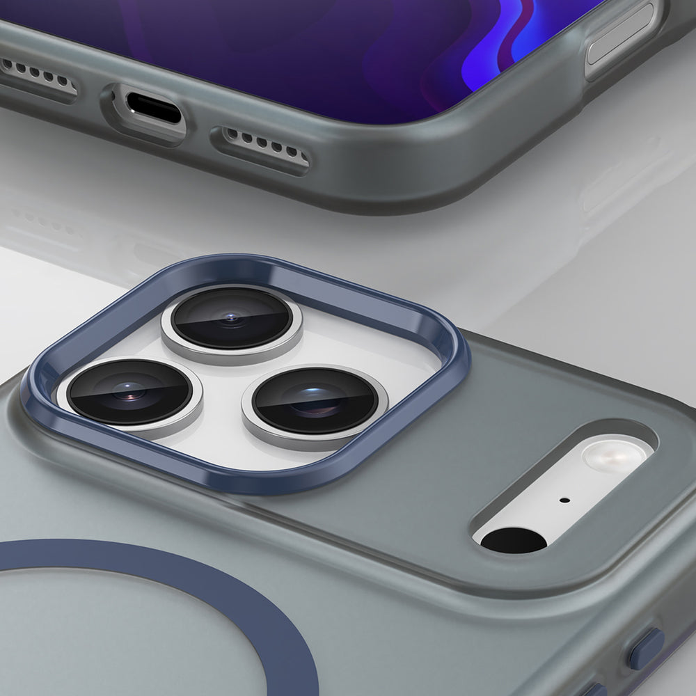 Magnetisk slibende iPhone 17 Pro Case Kompatibel med MagSafe - Matte Blue