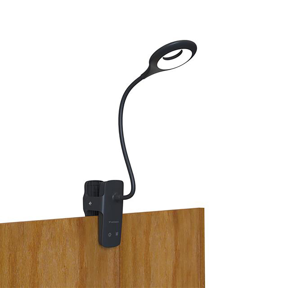 Mini Wozinsky trådløs LED-læselampe med Clip + USB-C-kabel - sort