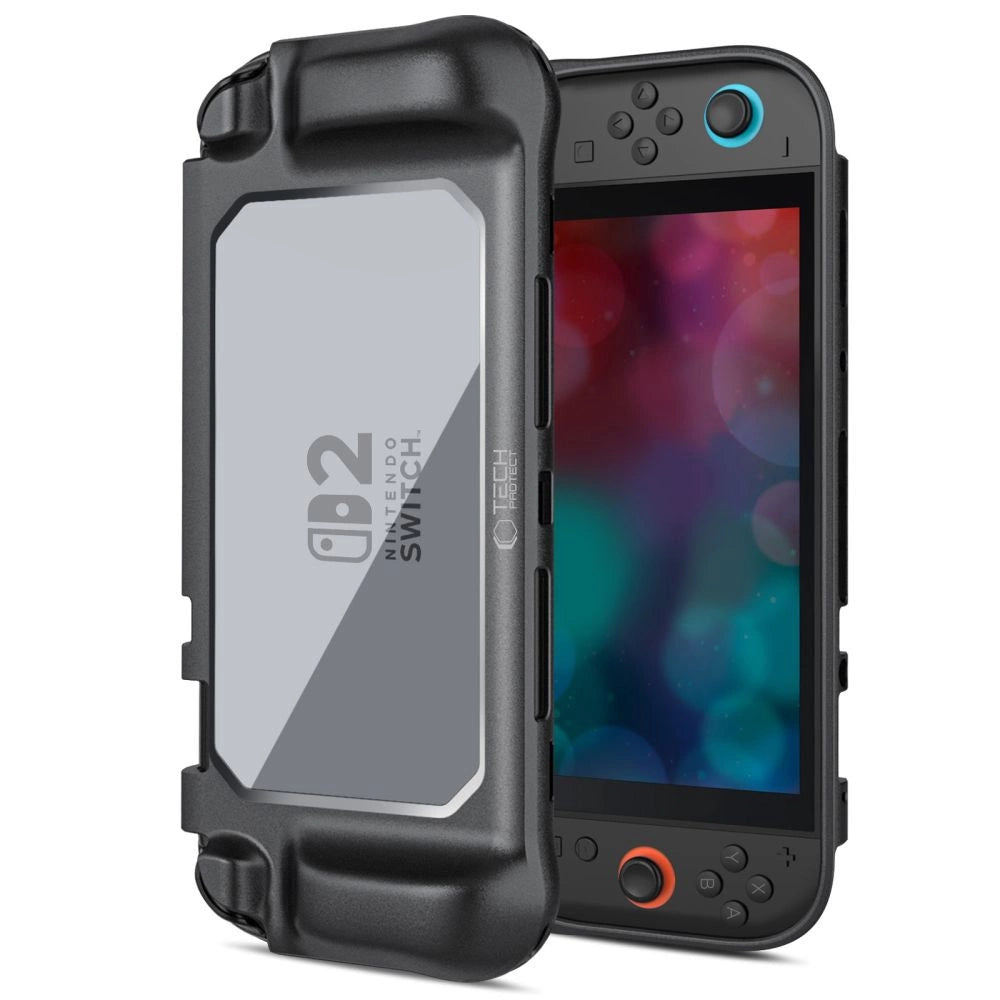 Tech-Protect MagMat Case til Nintendo Switch 2 - sort og gennemsigtig