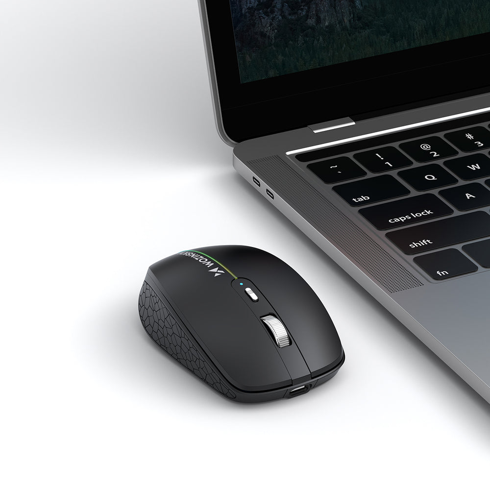 Wozinsky WMGK-1132 trådløs mus med RGB baggrundsbelysning - sort