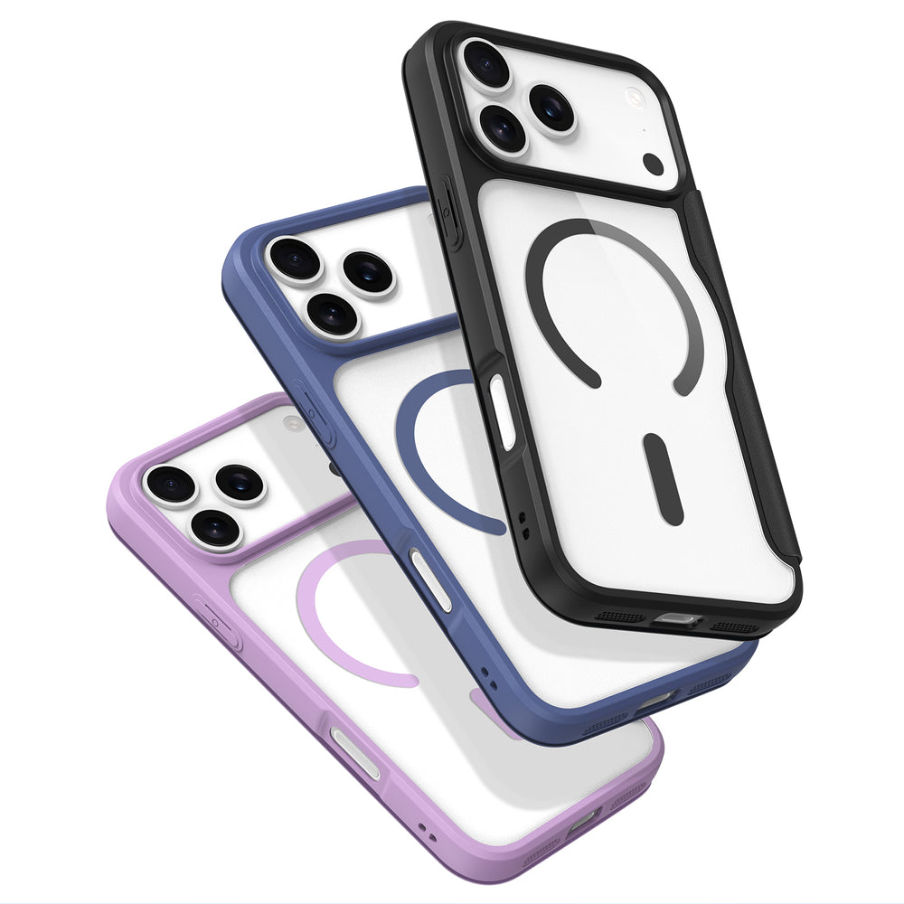 Dux Ducis Skin X Pro iPhone 17 Pro Case with Wallet, MagSafe Compatible - Blue