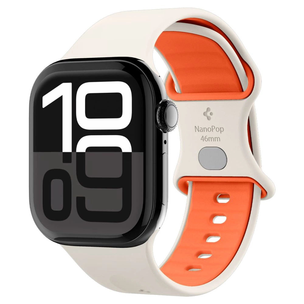 Spigen Nano Pop Strap til Apple Watch 44/45/46/49 mm - Beige-Orange