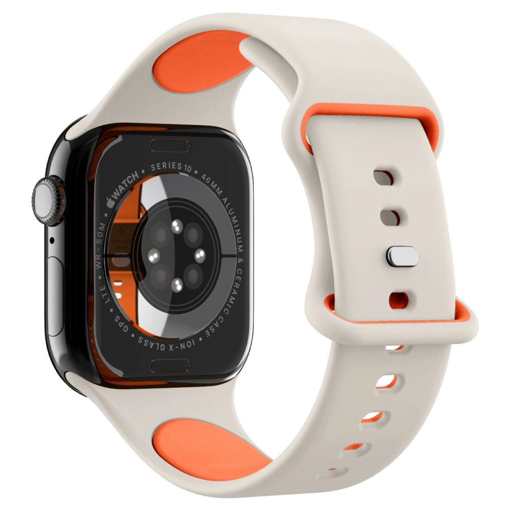 Spigen Nano Pop Strap til Apple Watch 44/45/46/49 mm - Beige-Orange