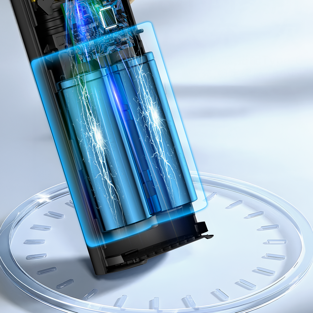 Wozinsky WPEP-8000 kompressor, elektrisk pumpe, 8000mAh power bank, lommelygte - sort