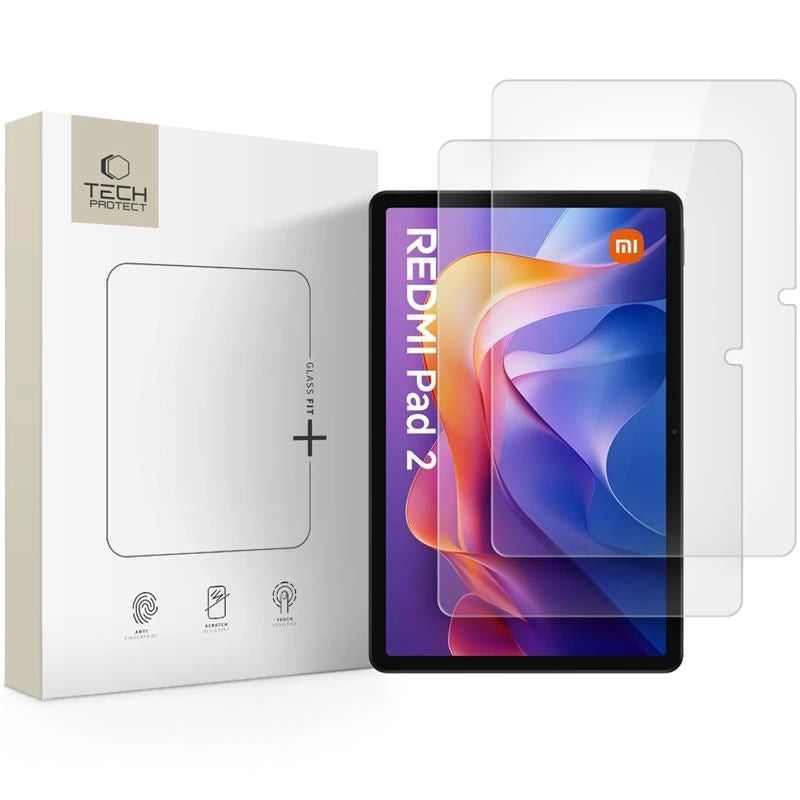 Tech-Protect Glass Fit+ 2-pack hærdet glas til Xiaomi Redmi Pad 2 11.0 / SE 11.0 - gennemsigtigt