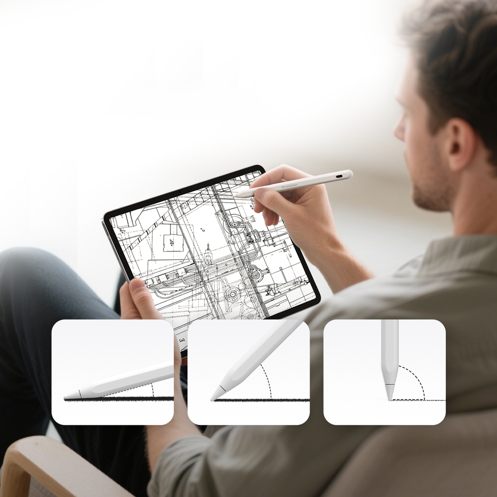 Wozinsky WRA-08 Stylus for iPad USB-C hurtig opladning - hvid