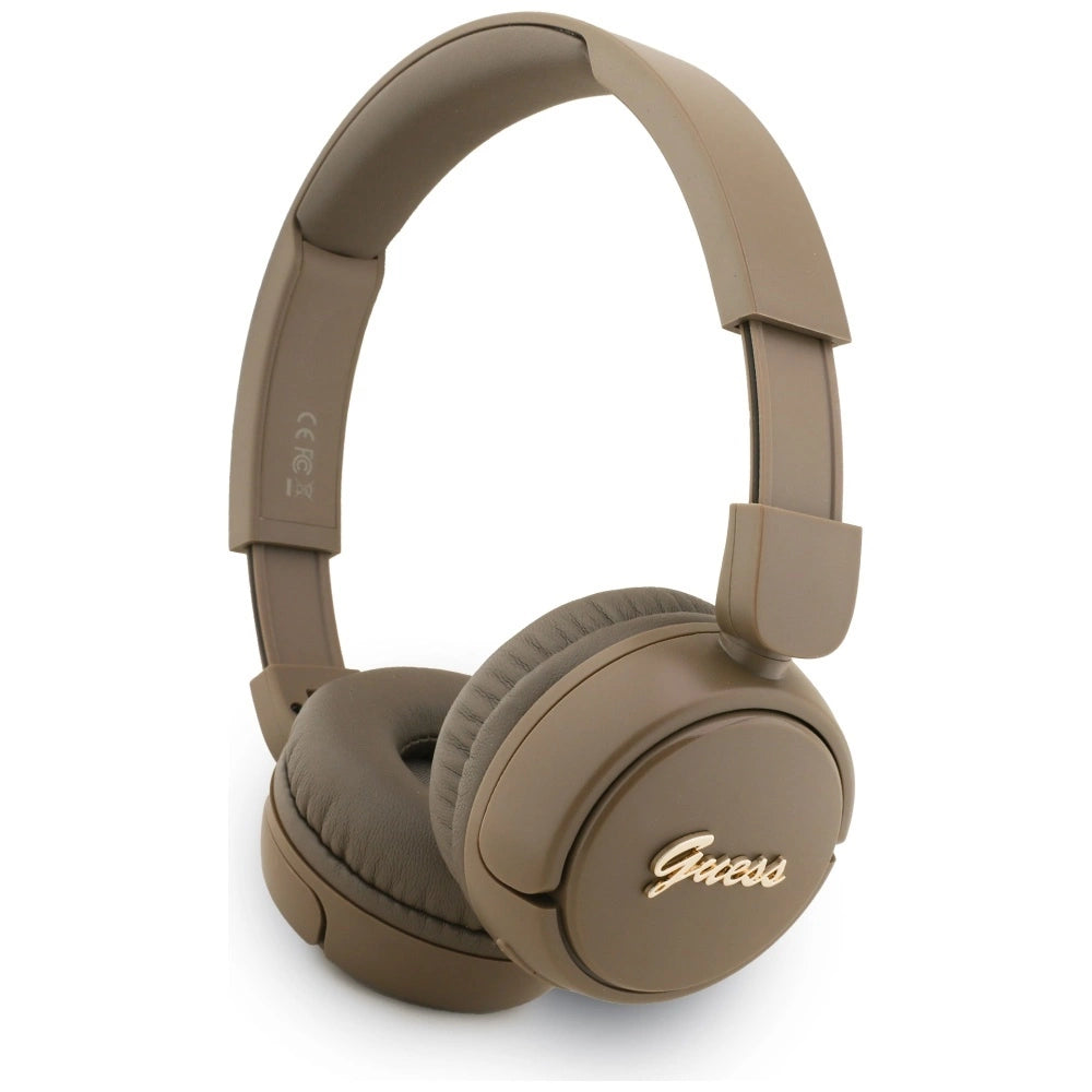 Guess Metal Logo Script Over-Ear Headphones - Brunt