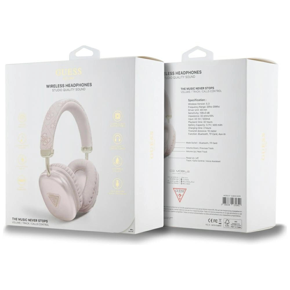 Guess Triangle Logo Øre-headphones - Pink