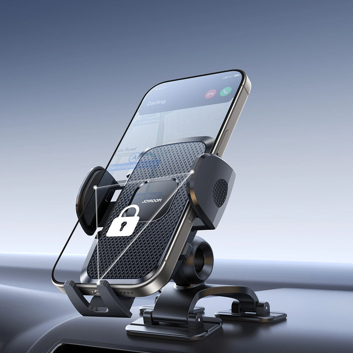 Joyroom JR-ZS259 klemme bilholder med tre justerbare ben - sort