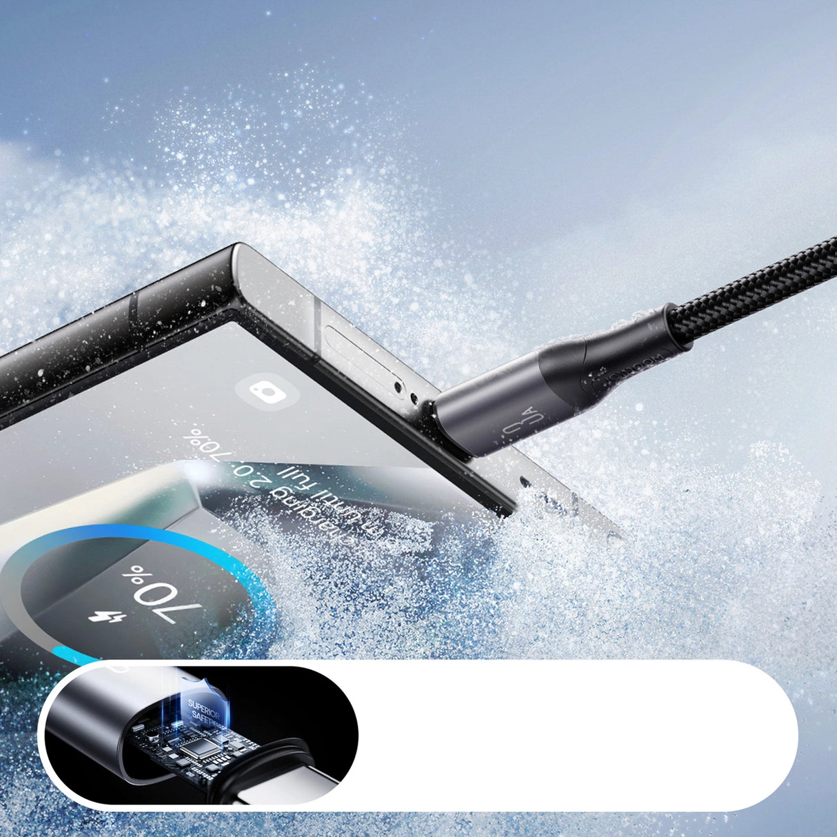 Joyroom S-A28 Flash Series 3A USB-A - USB-C cable 2m - black