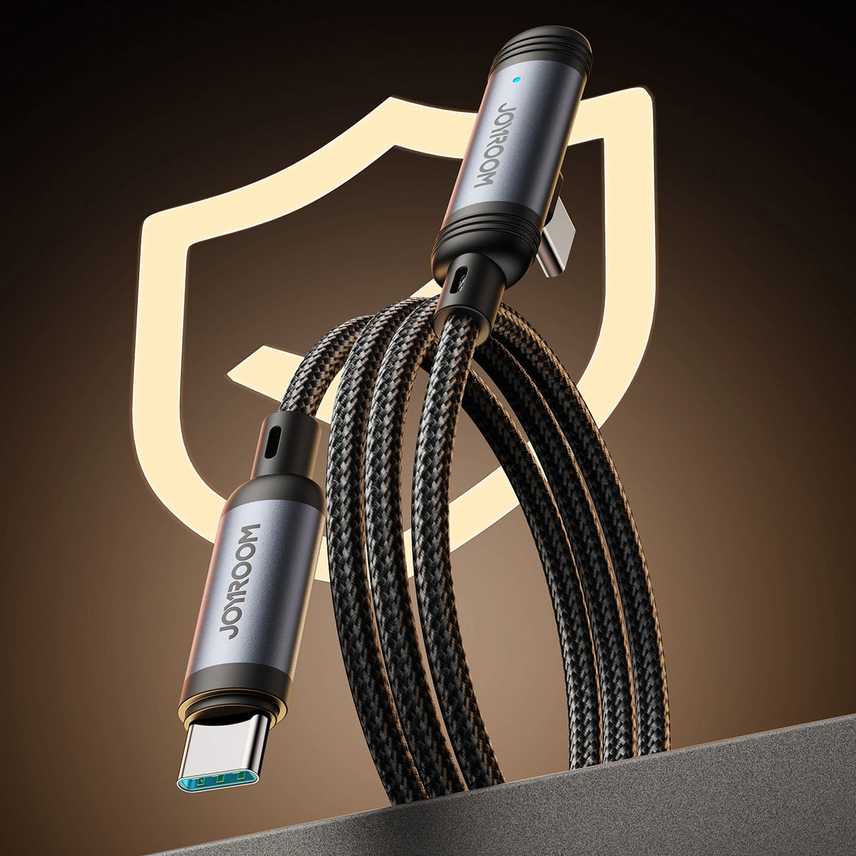 Joyroom S-A56 EnjoyX Series 90° USB-C - USB-C kabel 60W 1,2m - sort