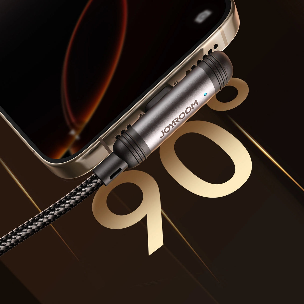 Joyroom S-A56 EnjoyX Series 90° USB-C - Lightning kabel 30W 1,2m - sort