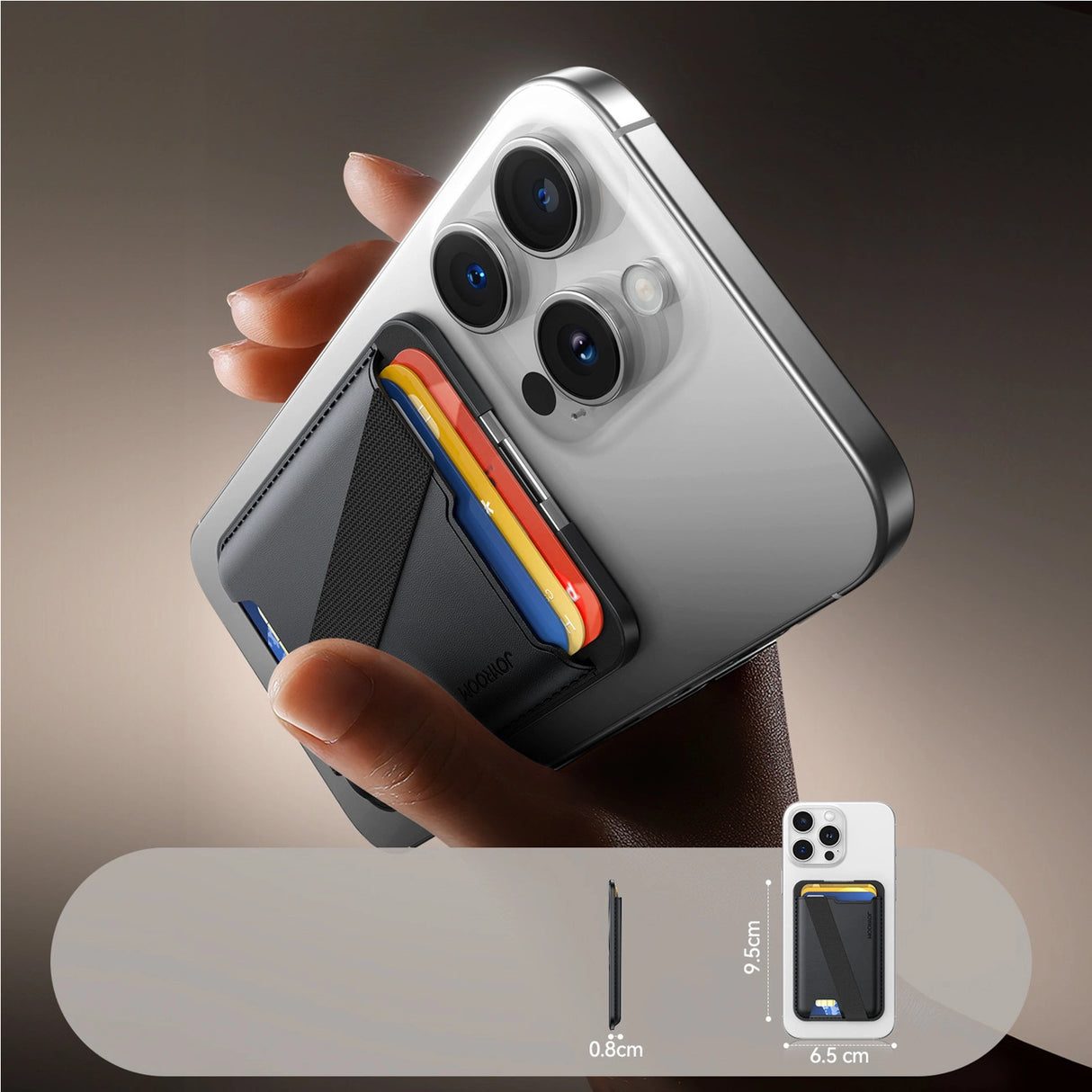 Joyroom JR-ZS432 Magnetic Wallet Kompatibel med MagSafe - sort