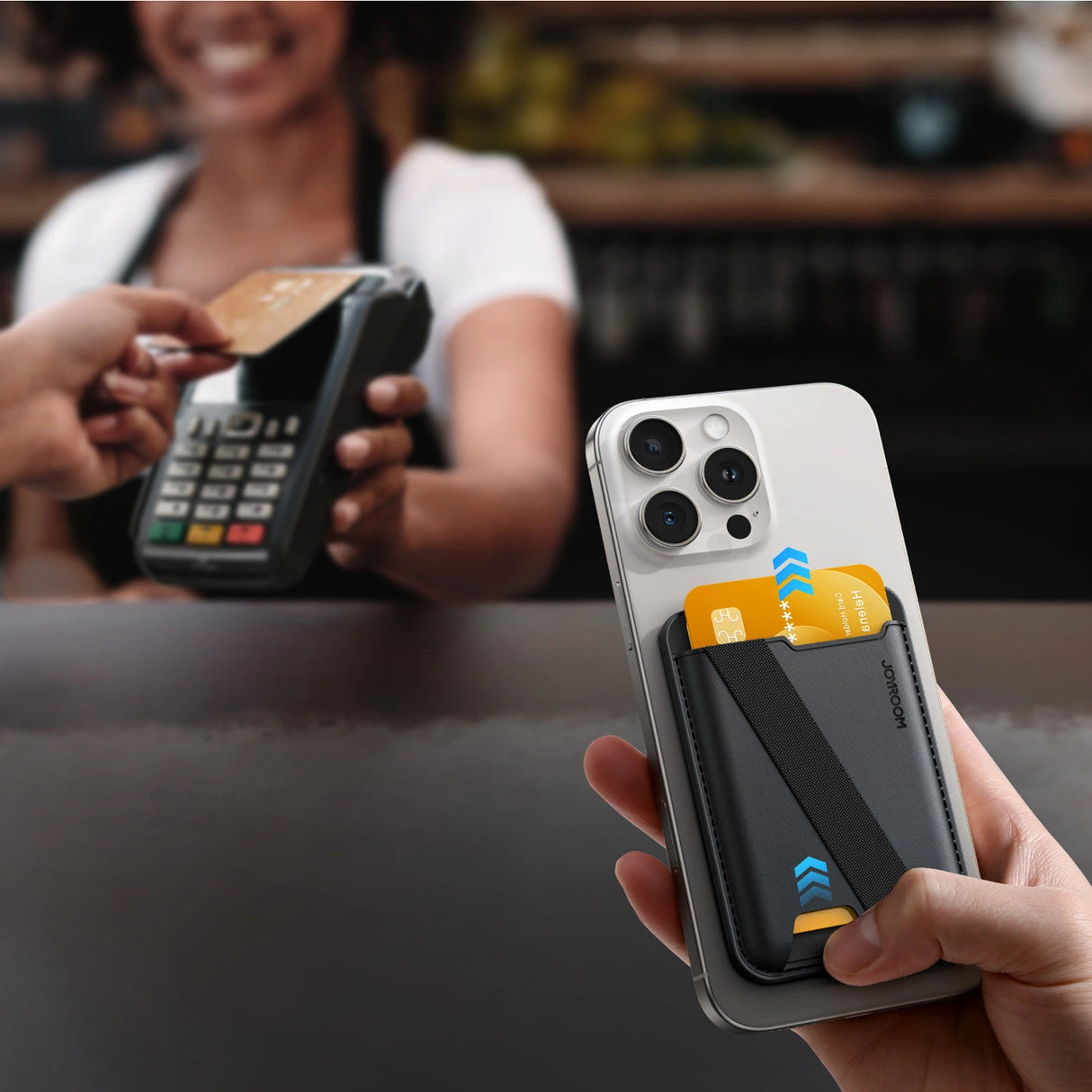 Joyroom JR-ZS432 Magnetic Wallet Kompatibel med MagSafe - sort