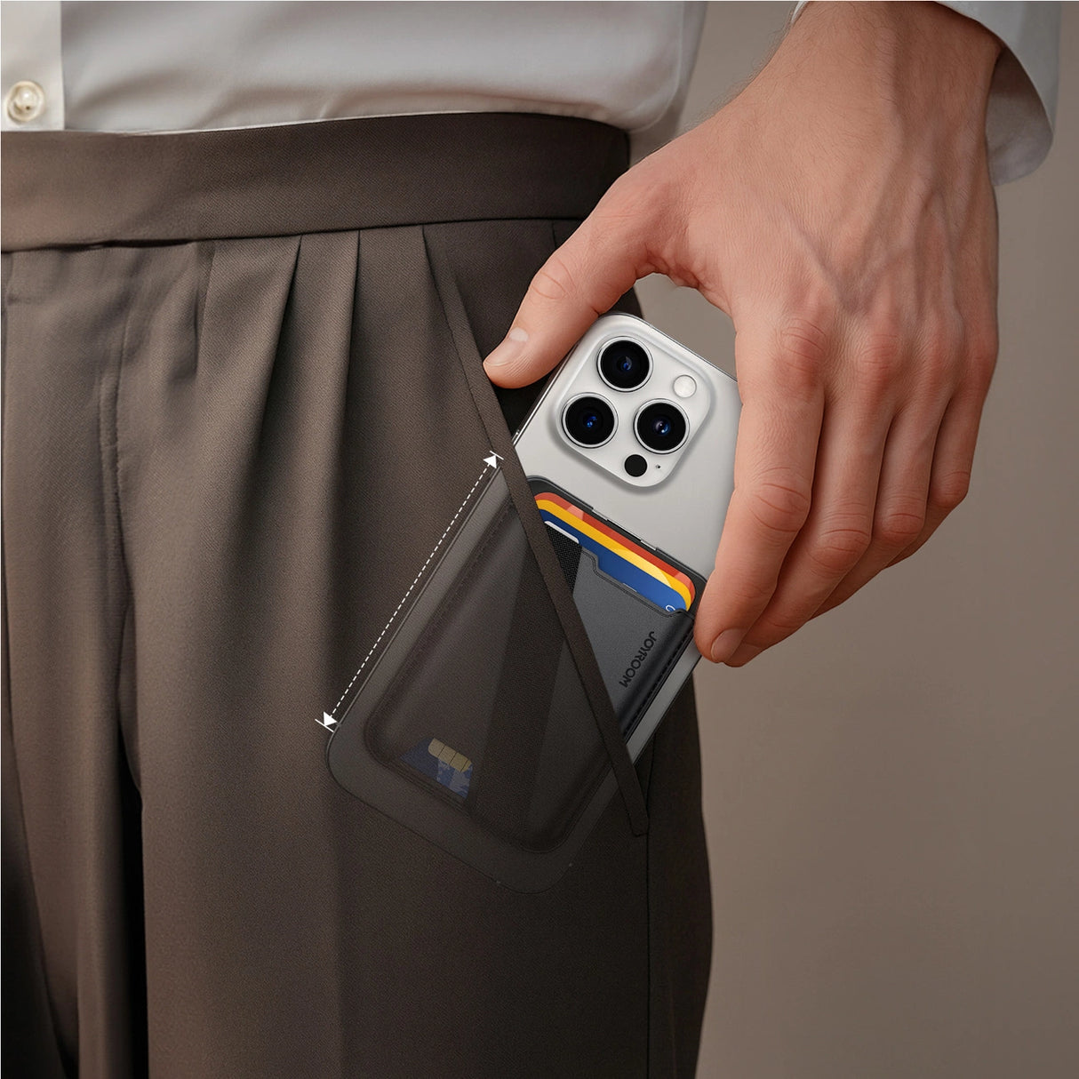 Joyroom JR-ZS432 Magnetic Wallet Kompatibel med MagSafe - sort