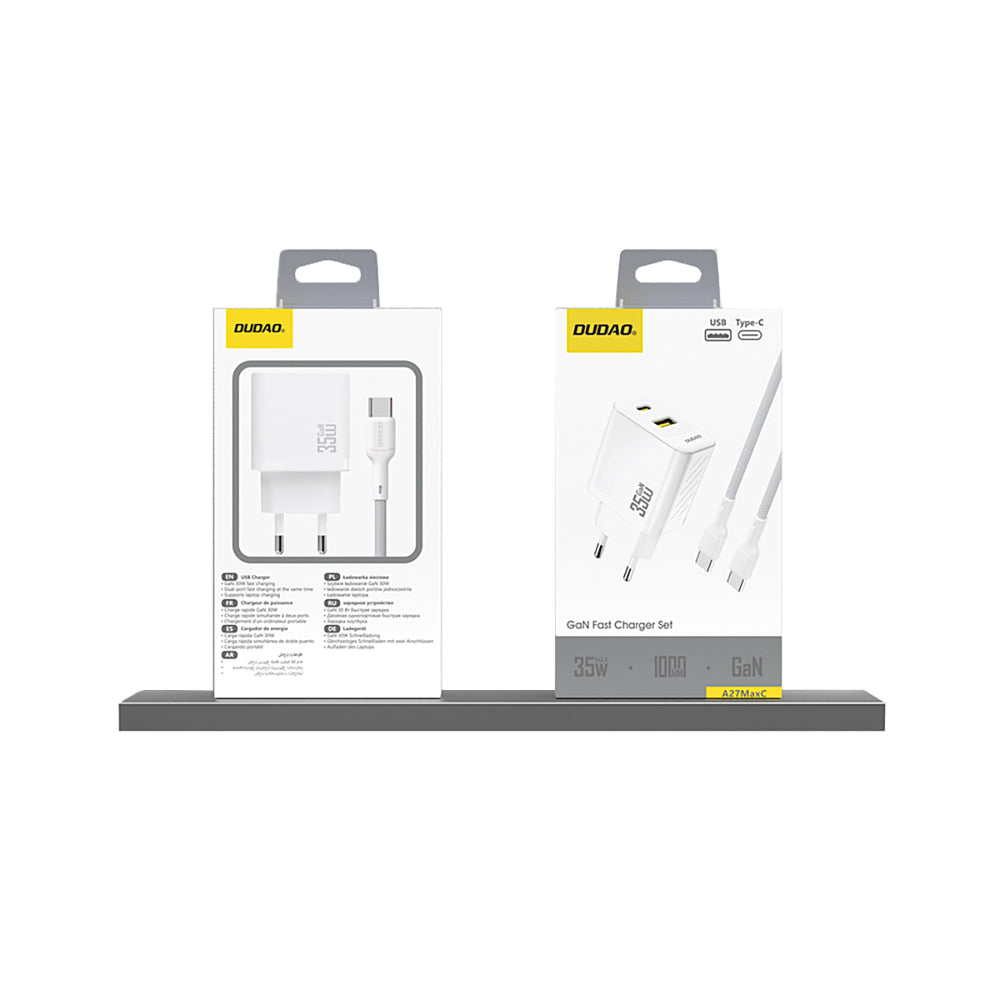 Dudao A27 Max 35W GaN Wall Charger - hvid