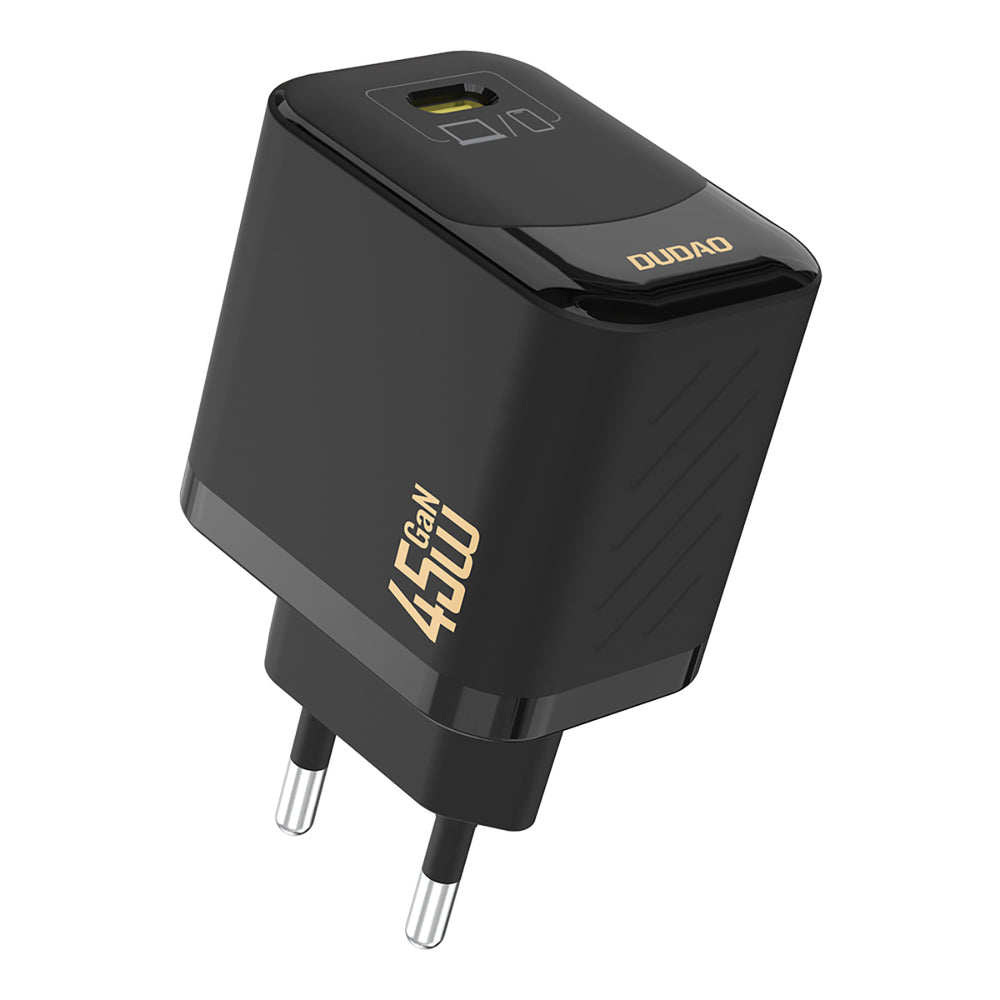 Dudao A28C 45W GaN Wall Charger + USB-C Cable - sort