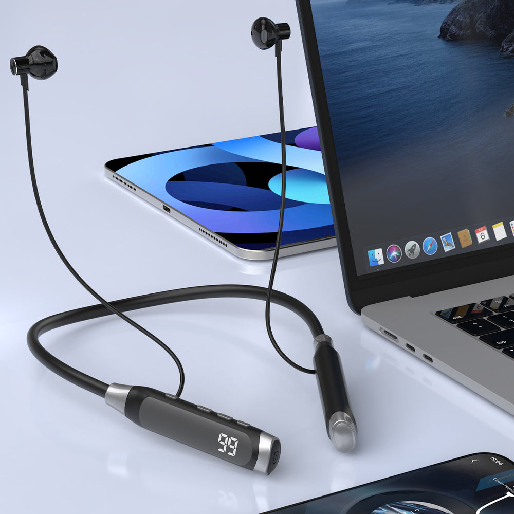 Dudao U5 Max Bluetooth Halsbånd Trådløse hovedtelefoner - sort