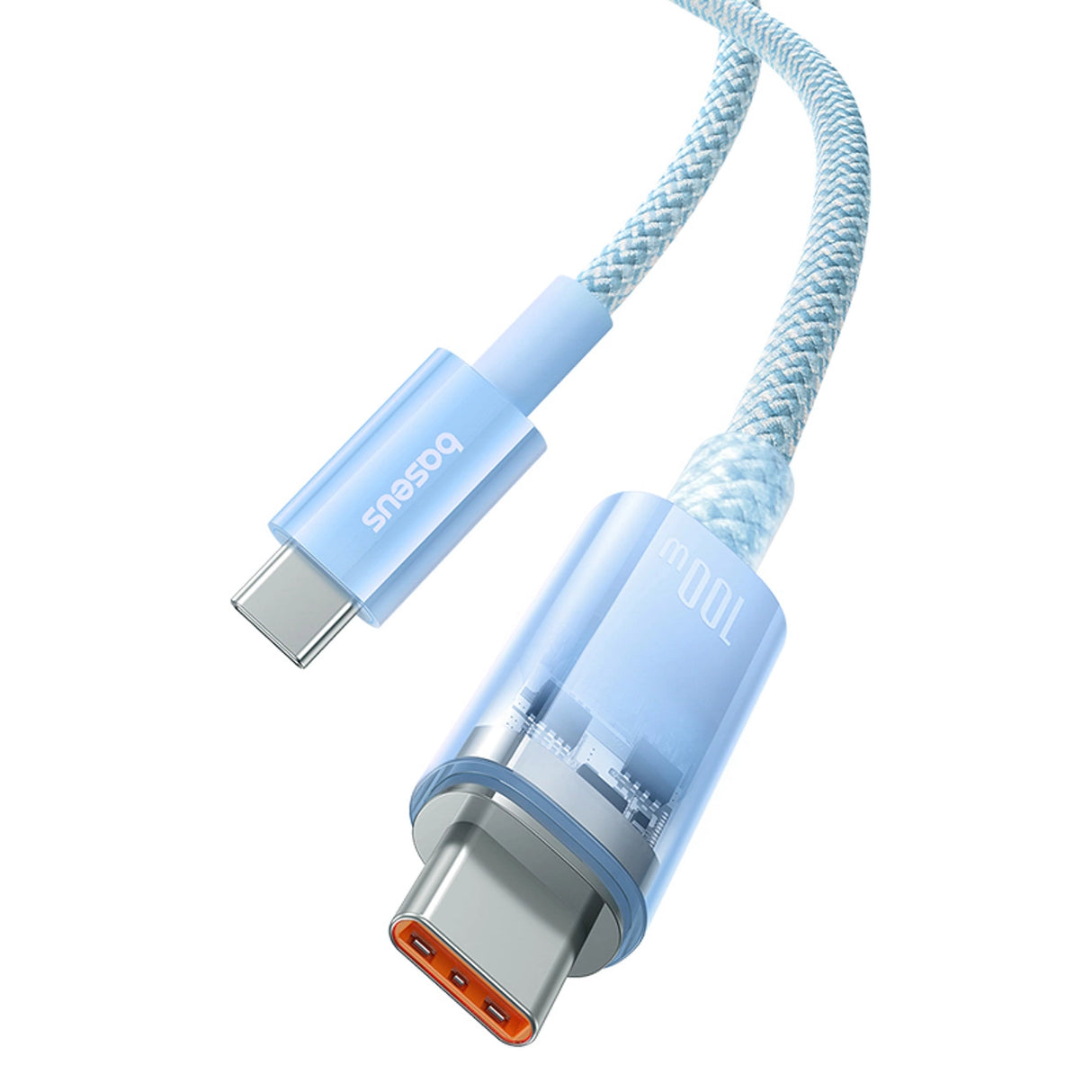 Baseus Explorer 100W USB-C - USB-C-kabel med intelligent temperatur sensor 1m - Blå