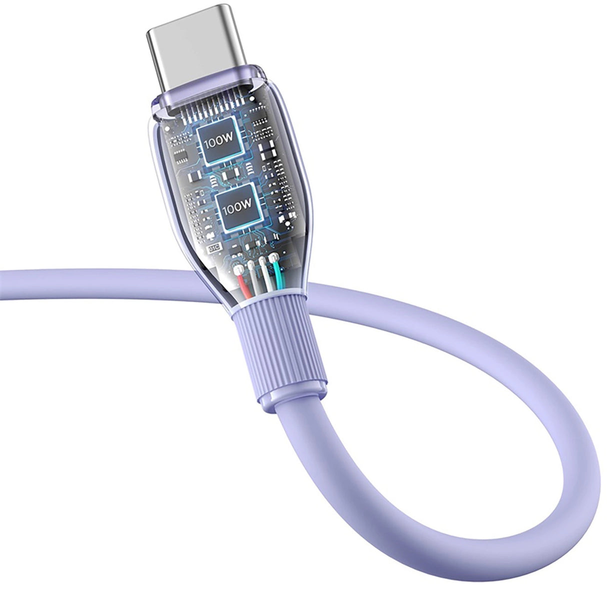 Baseus Pudding 100W USB-A - USB-C Kabel 2m - Purple