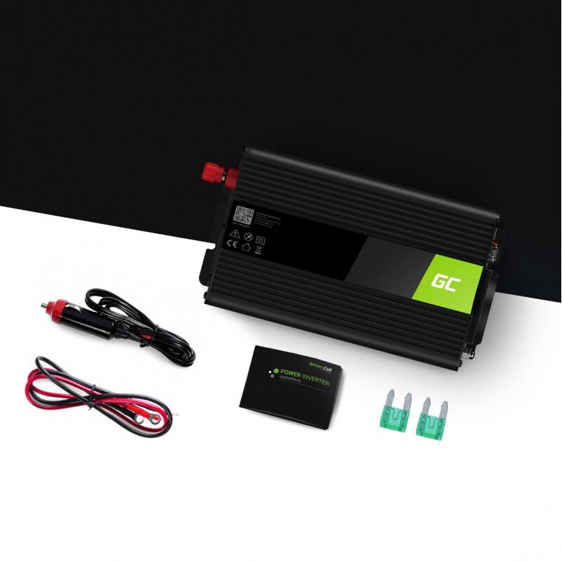 Green Cell INV02DE strømadapter og vekselret Automatisk 300 W Sort
