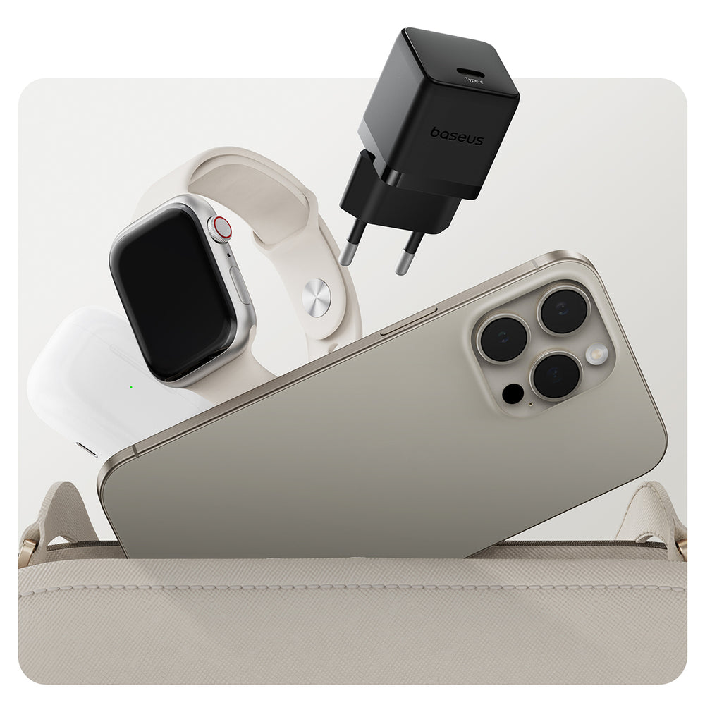 Baseus Palm 20W USB-C Wall Charger - sort