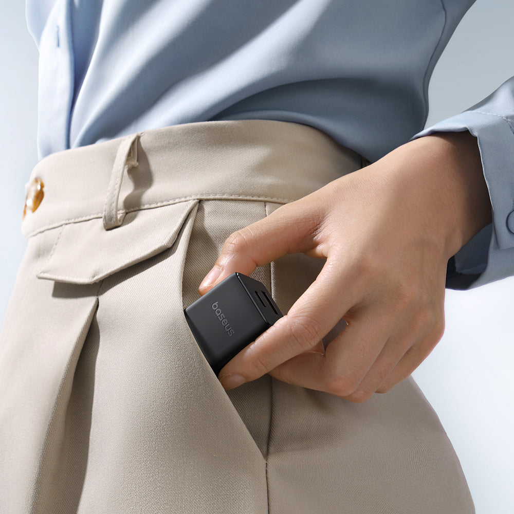 Baseus Palm 20W USB-C USB-A Wall Charger - sort