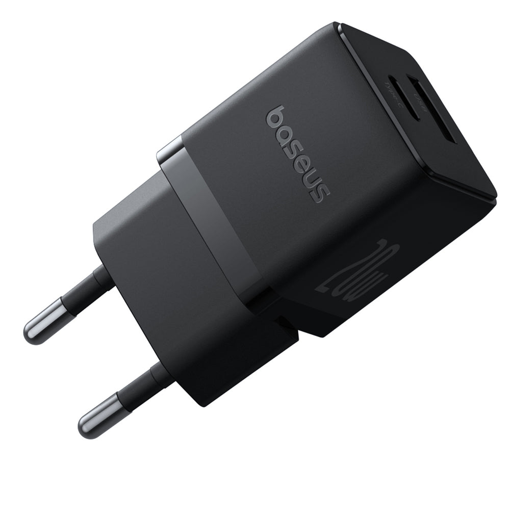 Baseus Palm 20W USB-C USB-A Wall Charger - sort