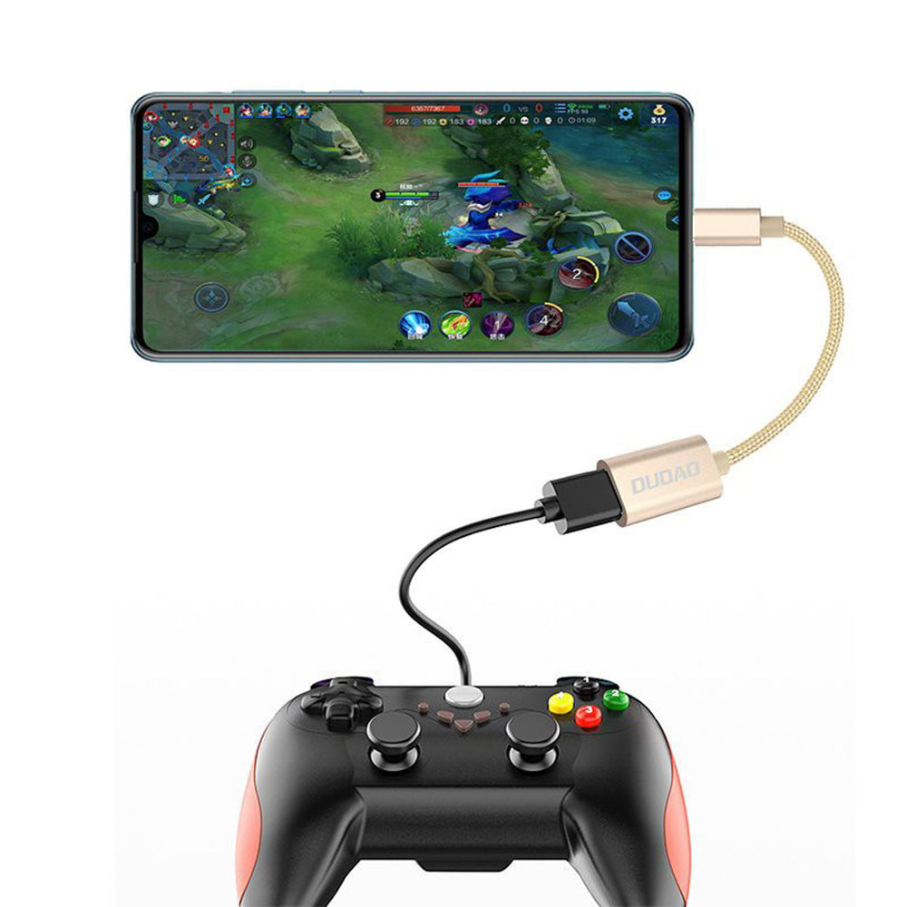 Dudao L15T OTG Adapter USB-C - USB-A - Gray