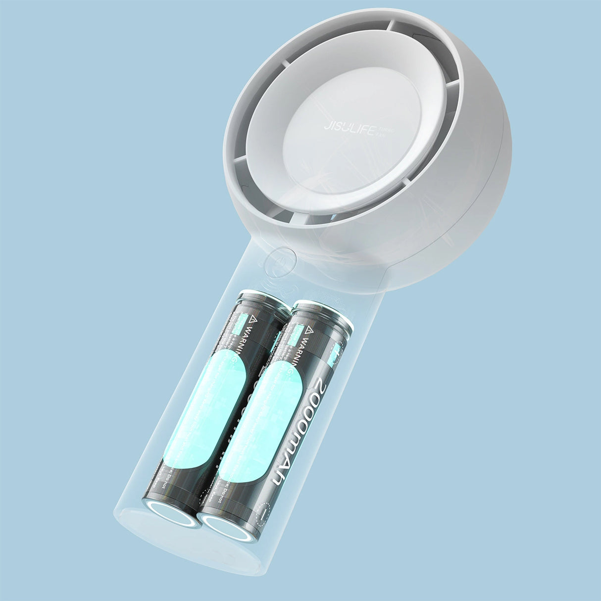 Jisulife håndholdt ventilator Life5 Plus 4000mAh bærbar mini blæser USB-ventilator - hvid