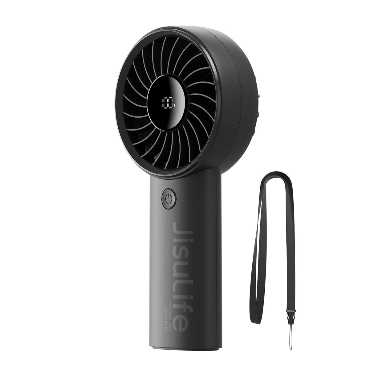 Jisulife håndholdt ventilator Life4 3600mAh bærbar USB-ventilator - sort