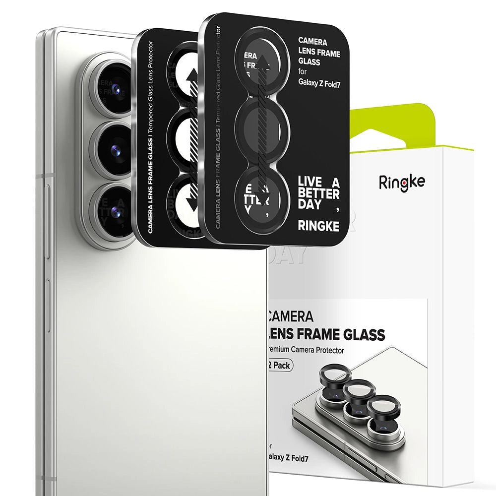 Ringke Camera Frame Protector 2-pakke til Samsung Galaxy Z Fold 7 - sort
