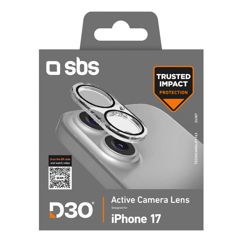 SBS Camera Glass til iPhone 17 med D3O teknologi