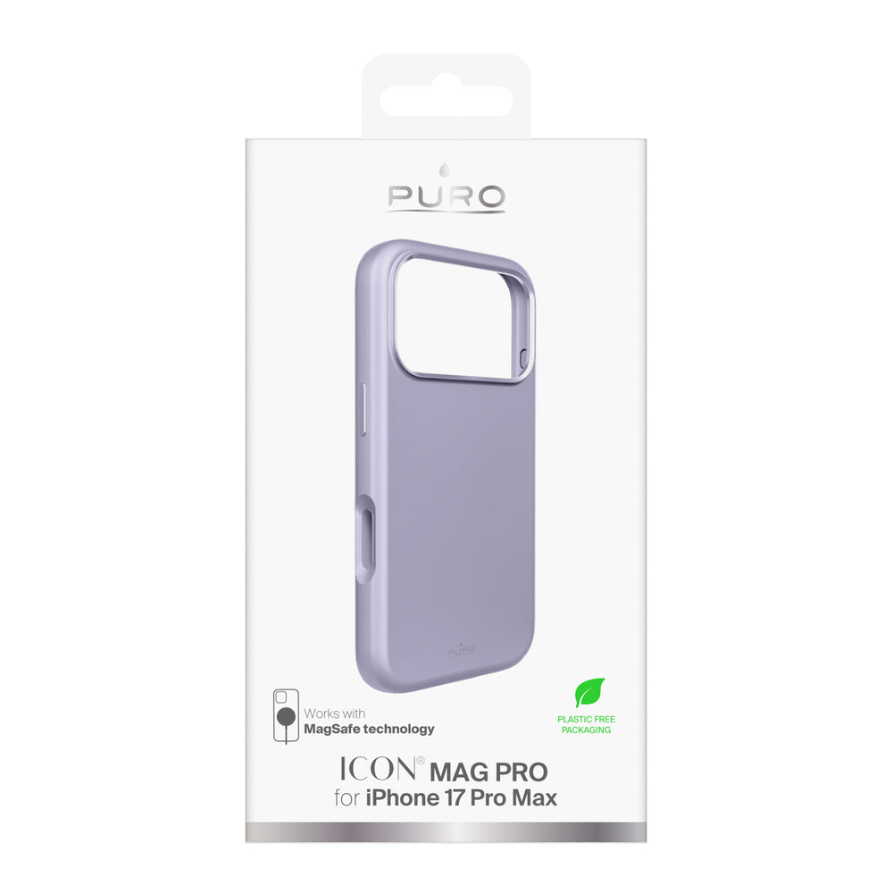 Pure Icon Mag Pro Liquid Silicone Case for iPhone 17 Pro Max, MagSafe Compatible, with Camera Protection and Aluminum Buttons - Pink